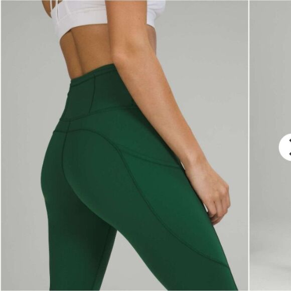 Lululemon Fast and Free Tight High Rise Everglade Green leggings pockets 0 - Picture 10 of 13